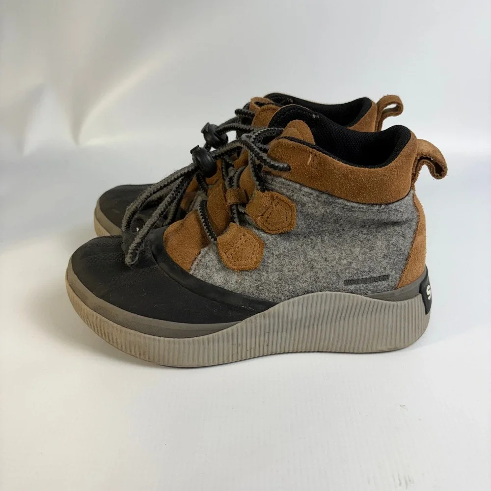 Sorel Out N About Classic Kids Youth 2 Waterproof Duck Boots Grey NY5168-243